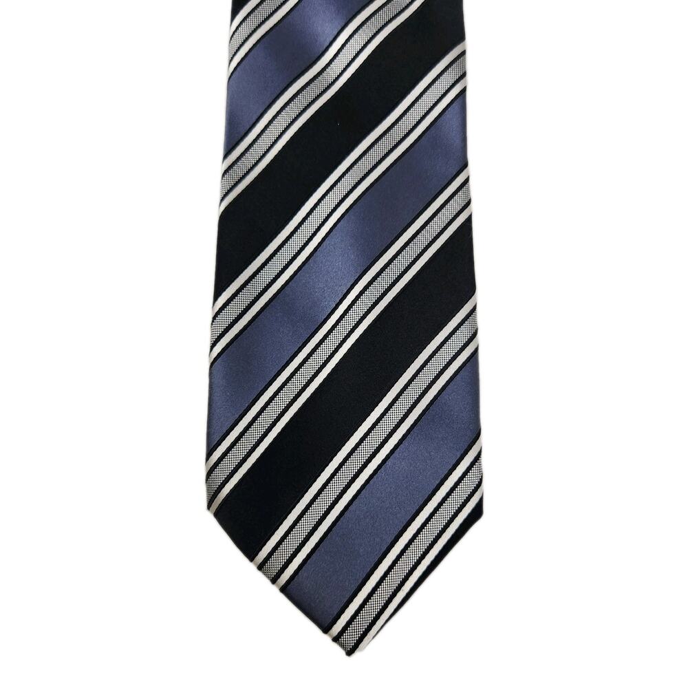 Donald J. Trump 3 Silk Ties Lot - Signature Collection Blue Striped/Check - Picture 4 of 6